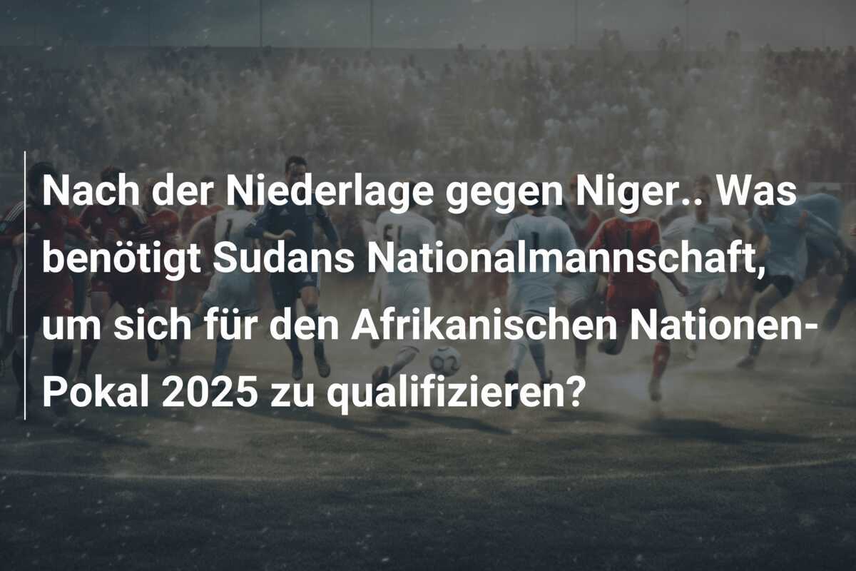 Nach der Niederlage gegen Niger.. Was benötigt Sudans Nationalmannschaft, um sich für den Afrikanischen Nationen-Pokal 2025 zu qualifizieren?