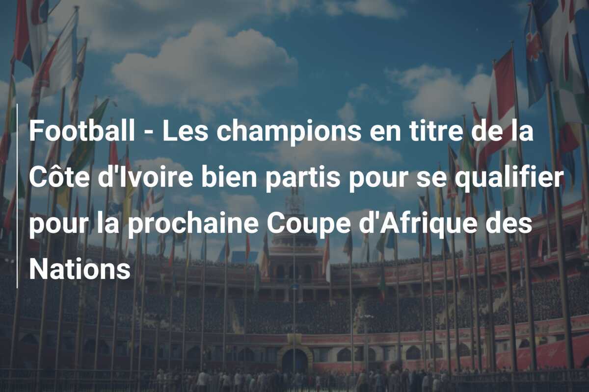 Football - Les champions en titre de la Côte d'Ivoire bien partis pour se qualifier pour la prochaine Coupe d'Afrique des Nations