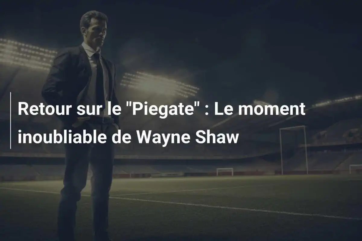 Retour sur le "Piegate" : Le moment inoubliable de Wayne Shaw
