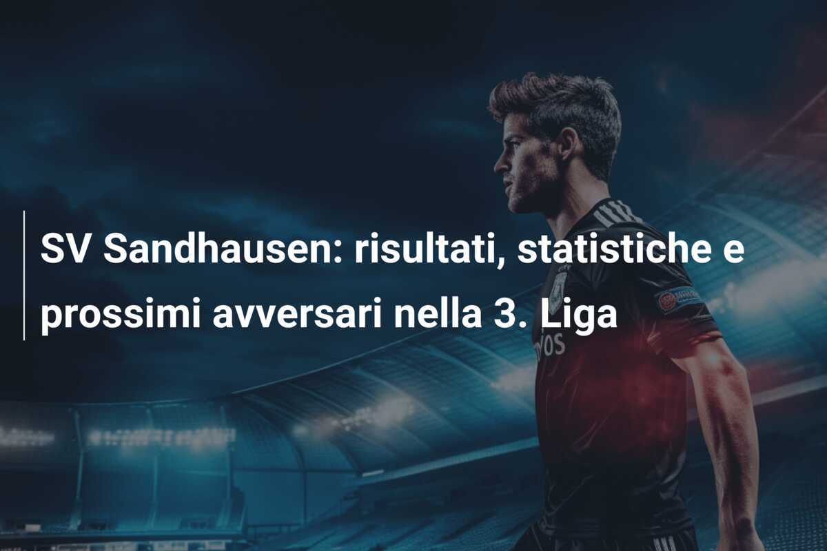 SV Sandhausen: risultati, statistiche e prossimi avversari nella 3. Liga