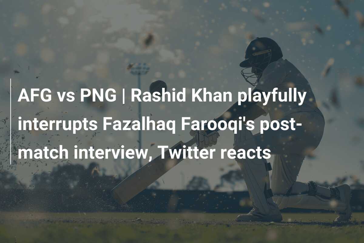 AFG Vs PNG | Rashid Khan Playfully Interrupts Fazalhaq Farooqi's Post ...