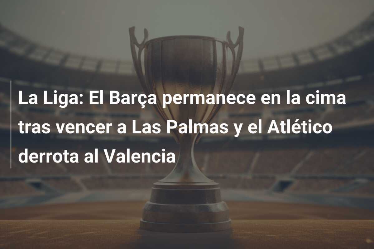 La Liga: El Barça permanece en la cima tras vencer a Las Palmas y el Atlético derrota al Valencia