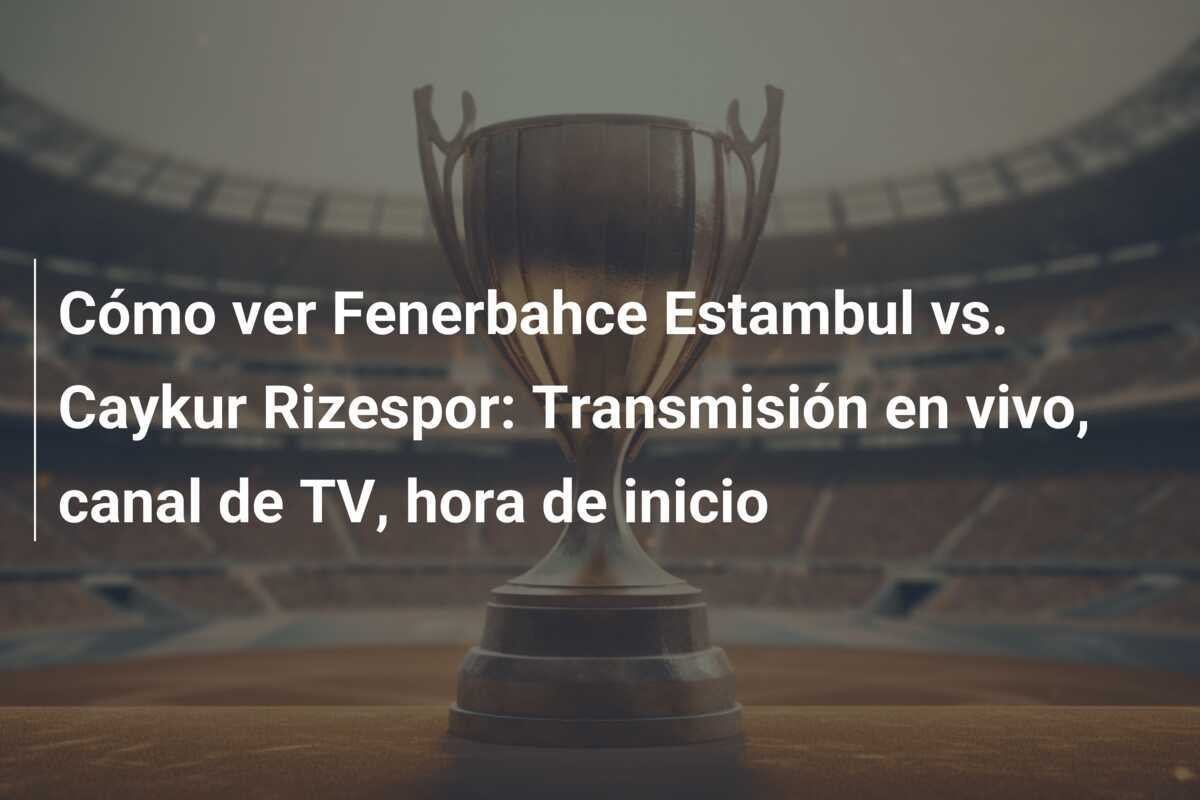 Cómo ver Fenerbahce Estambul vs. Caykur Rizespor: Transmisión en vivo, canal de TV, hora de inicio