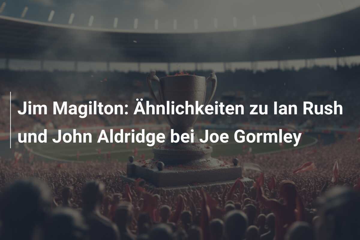 Jim Magilton: Ähnlichkeiten zu Ian Rush und John Aldridge bei Joe Gormley
