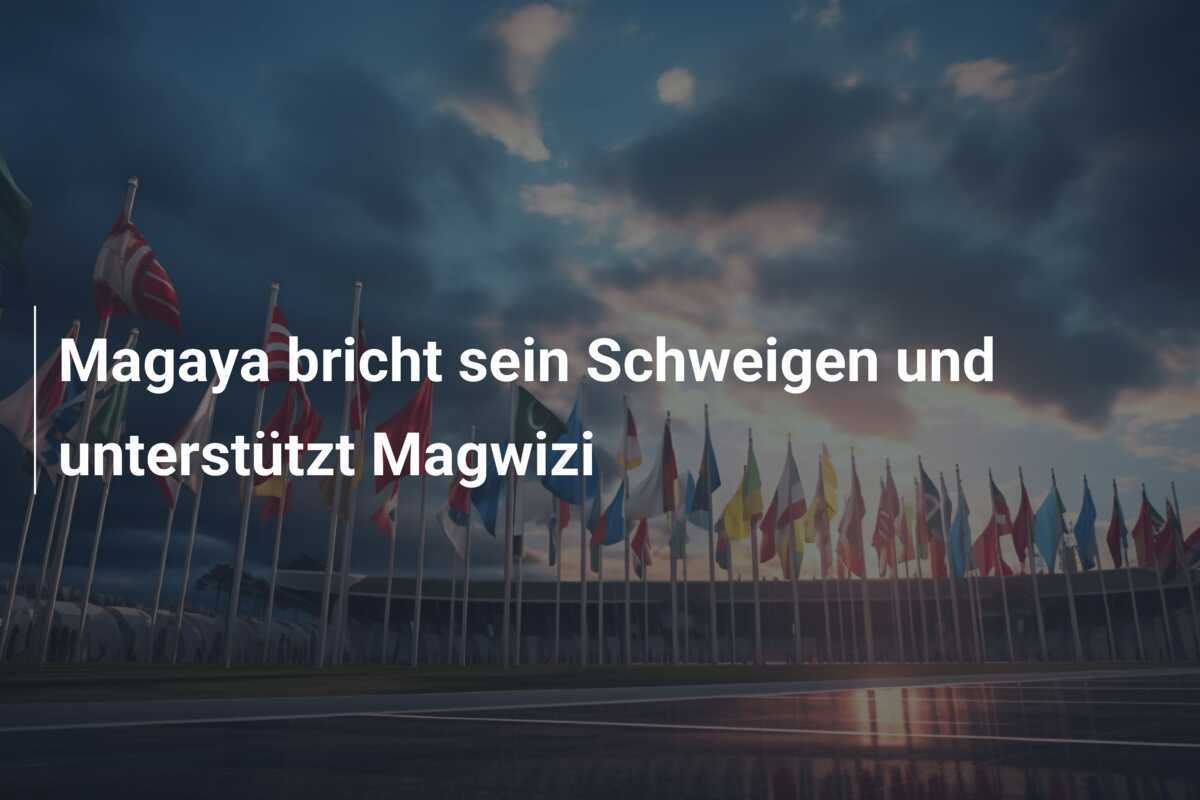 Magaya bricht sein Schweigen und unterstützt Magwizi