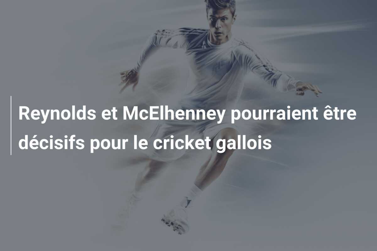 Reynolds et McElhenney pourraient être décisifs pour le cricket gallois