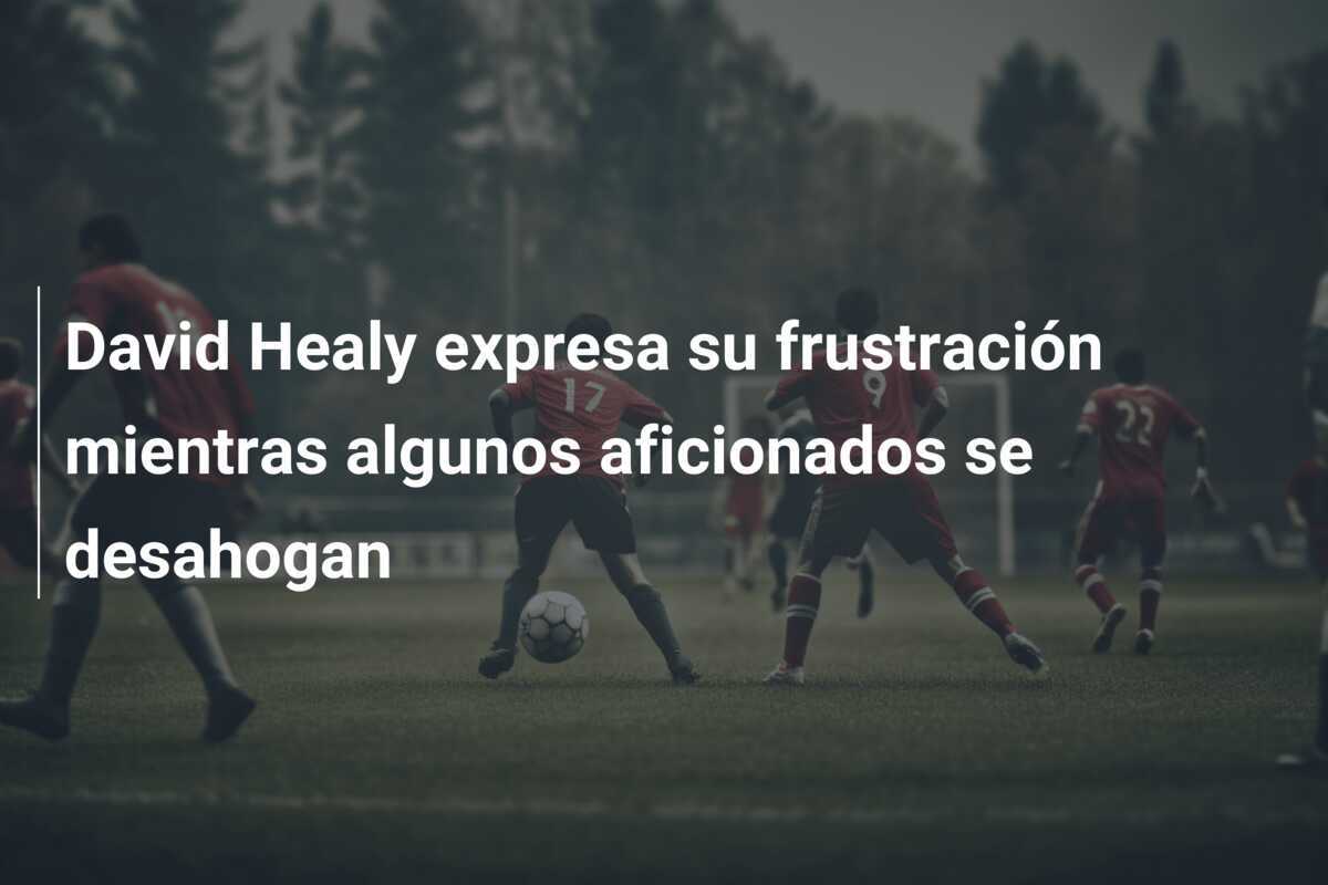 David Healy expresa su frustración mientras algunos aficionados se desahogan