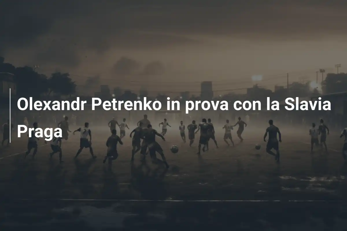 Olexandr Petrenko in prova con la Slavia Praga