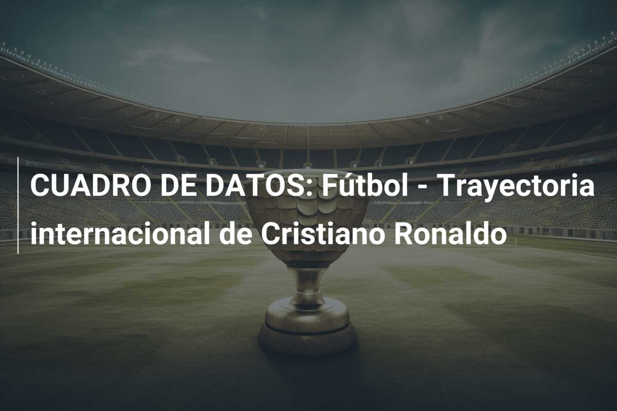 CUADRO DE DATOS: Fútbol – Trayectoria internacional de Cristiano Ronaldo