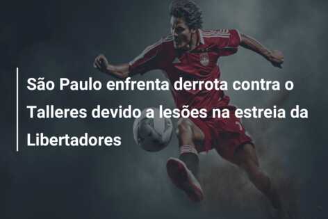 São Paulo enfrenta derrota contra o Talleres devido a lesões na estreia da Libertadores