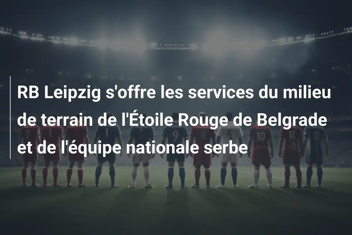 RB Leipzig s'offre les services du milieu de terrain de l'Étoile Rouge de Belgrade et de l'équipe nationale serbe