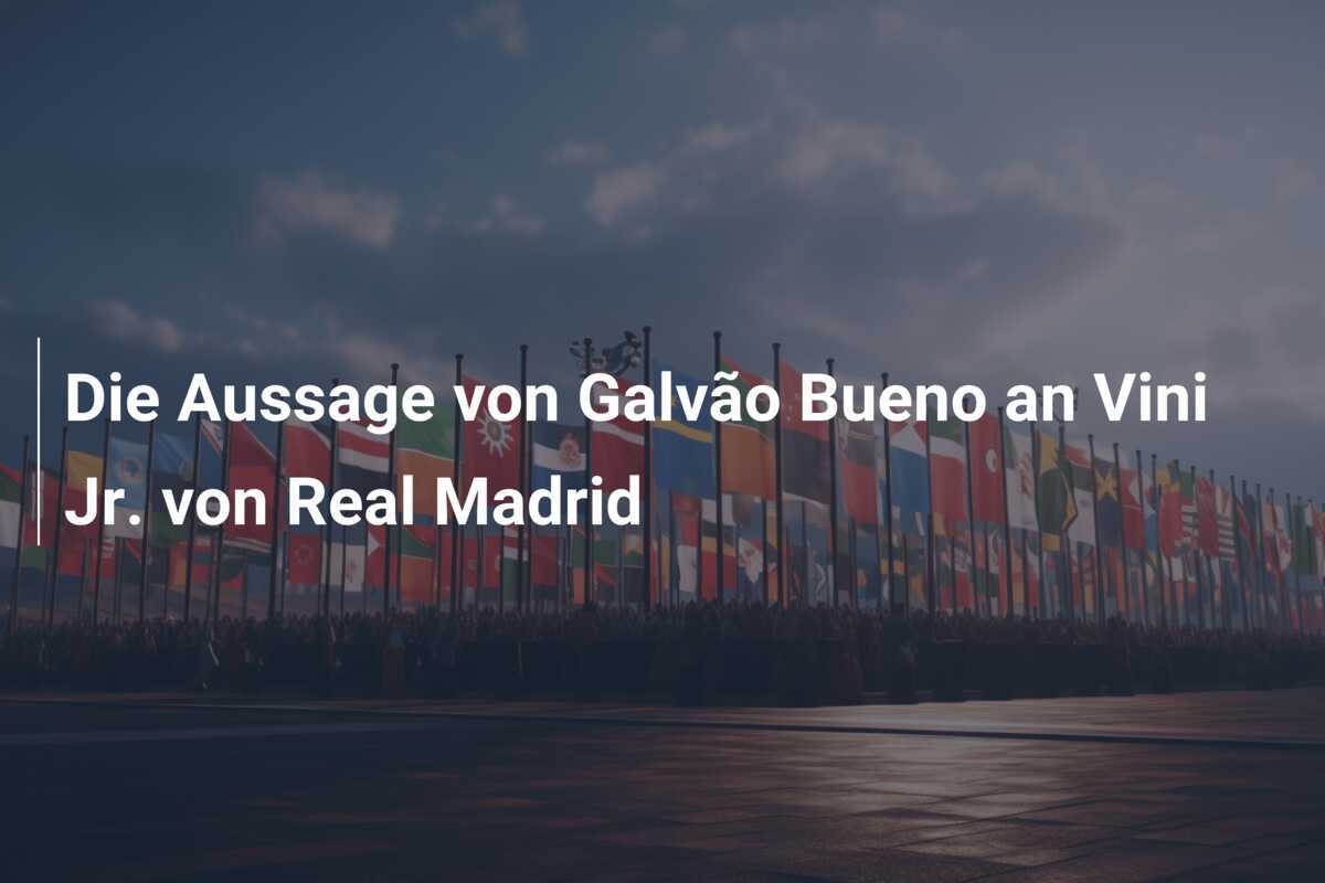 Die Aussage von Galvão Bueno an Vini Jr. von Real Madrid