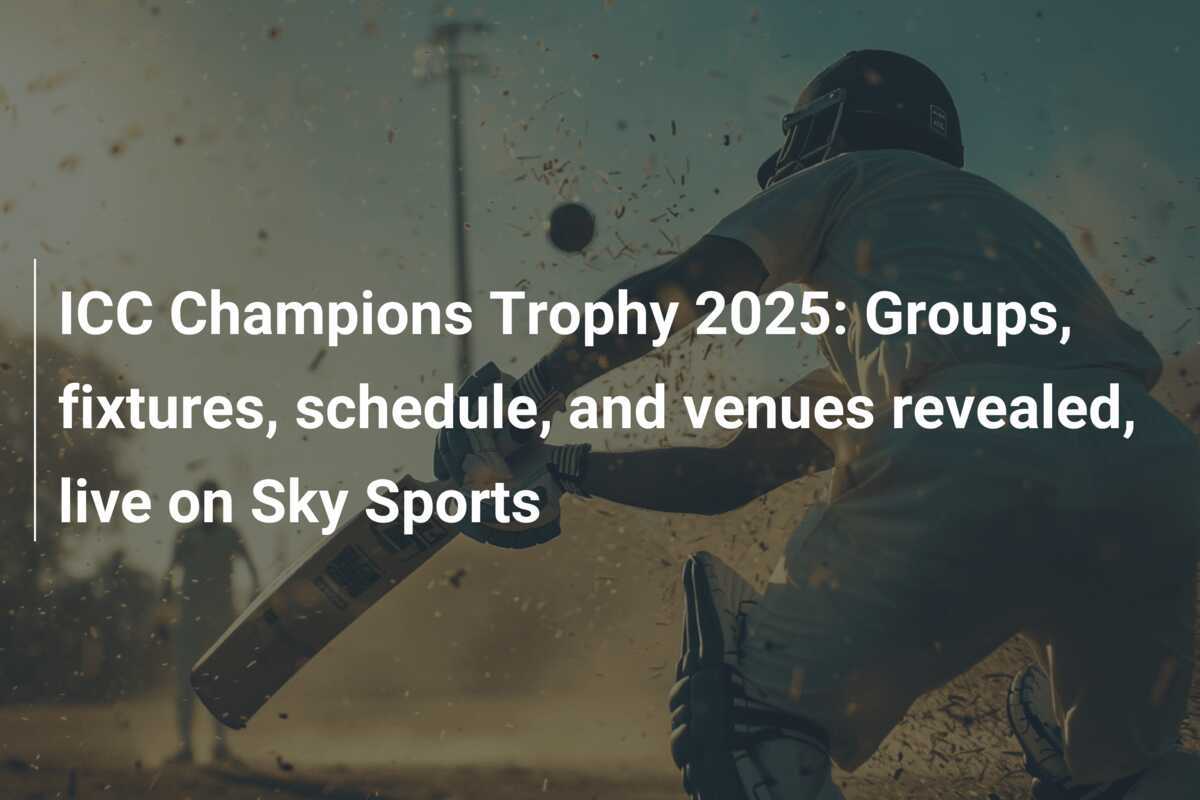 ICC Champions Trophy 2025 Groups, fixtures, schedule, and venues