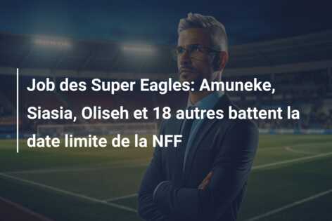 Job des Super Eagles: Amuneke, Siasia, Oliseh et 18 autres battent la date limite de la NFF