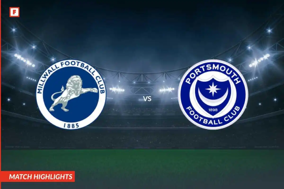 Millwall - Portsmouth doelpunten en hoogtepunten