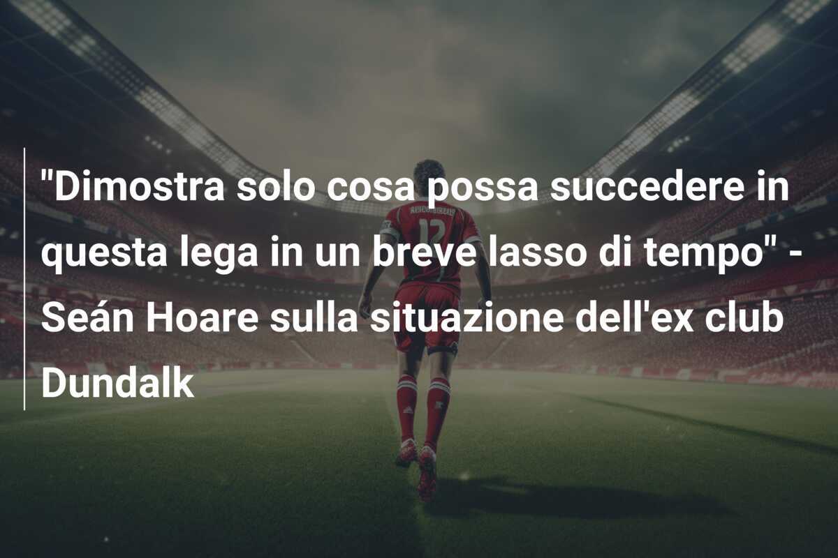 "Dimostra solo cosa possa succedere in questa lega in un breve lasso di tempo" - Seán Hoare sulla situazione dell'ex club Dundalk
