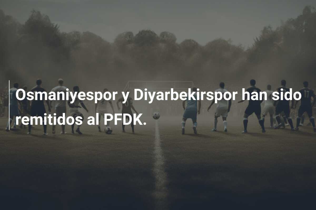 Osmaniyespor y Diyarbekirspor han sido remitidos al PFDK.