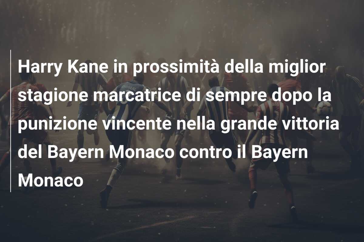 Harry Kane in prossimità della miglior stagione marcatrice di sempre dopo la punizione vincente nella grande vittoria del Bayern Monaco contro il Bayern Monaco
