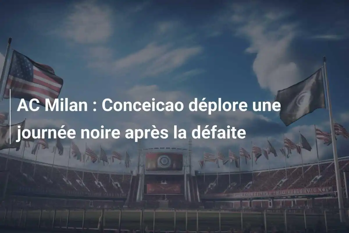 AC Milan : Conceicao déplore une journée noire après la défaite