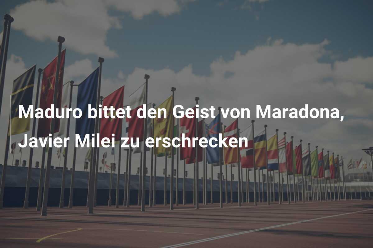 Maduro bittet den Geist von Maradona, Javier Milei zu erschrecken