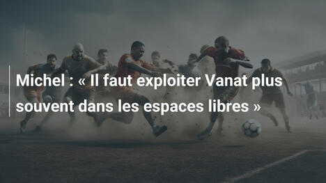 Michel : « Il faut exploiter Vanat plus souvent dans les espaces libres »