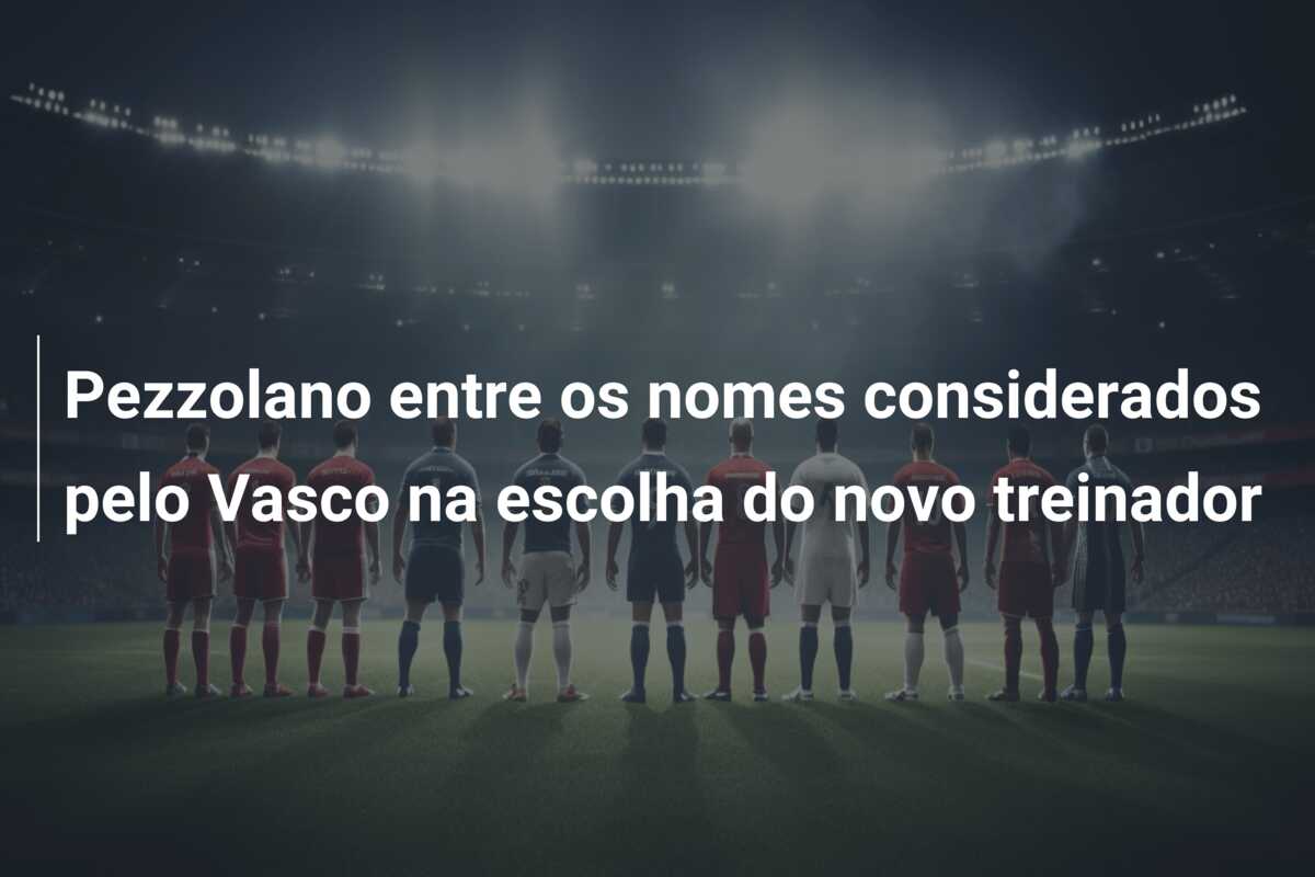 Pezzolano entre os nomes considerados pelo Vasco na escolha do novo treinador