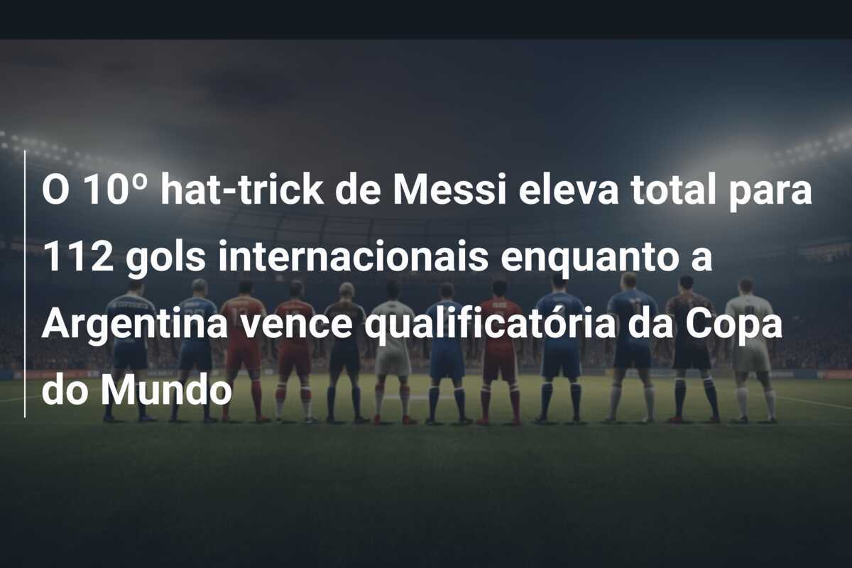 O 10º hat-trick de Messi eleva total para 112 gols internacionais enquanto a Argentina vence qualificatória da Copa do Mundo