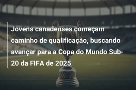 Jovens canadenses começam caminho de qualificação, buscando avançar para a Copa do Mundo Sub-20 da FIFA de 2025