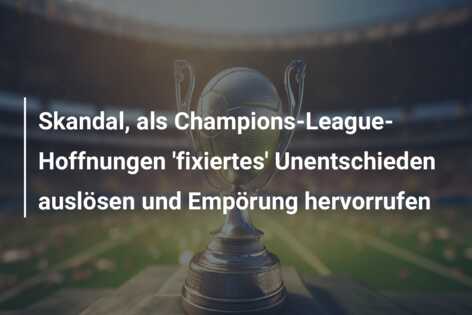 Skandal, als Champions-League-Hoffnungen ‘fixiertes’ Unentschieden auslösen und Empörung hervorrufen