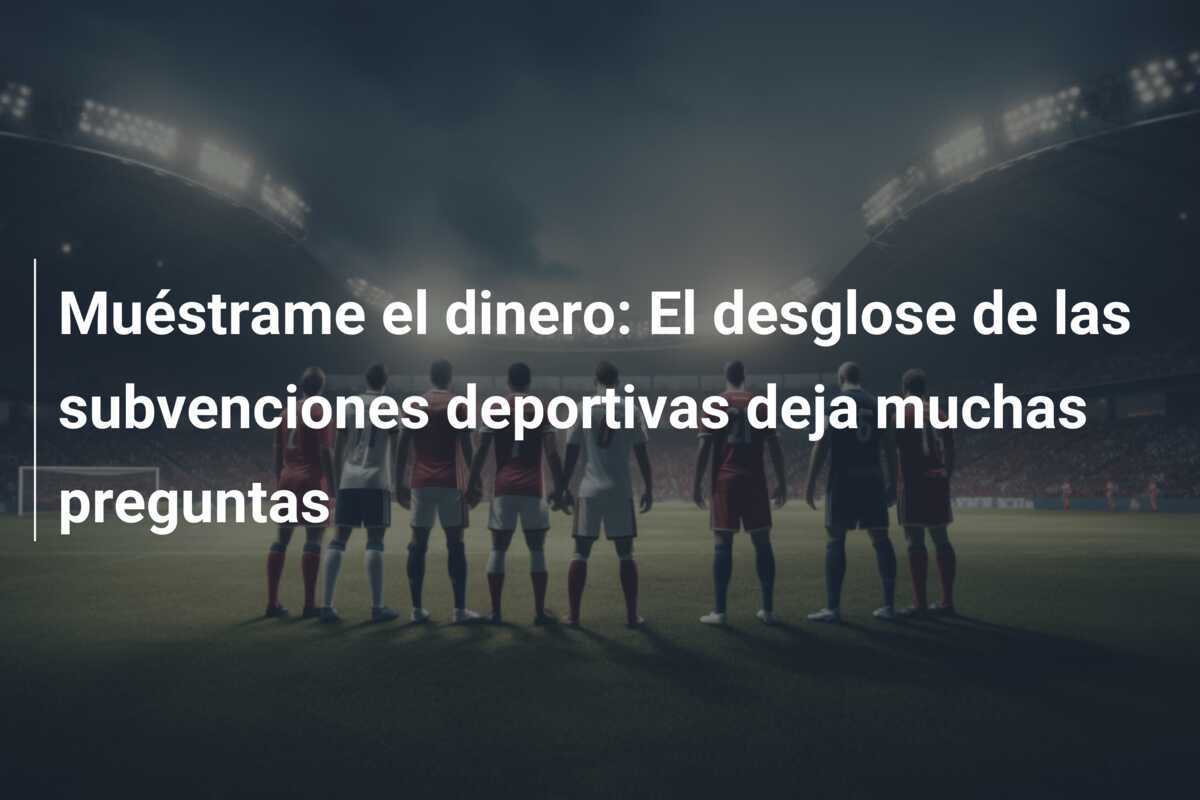 Muéstrame el dinero: El desglose de las subvenciones deportivas deja muchas preguntas
