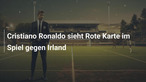 Cristiano Ronaldo sieht Rote Karte im Spiel gegen Irland