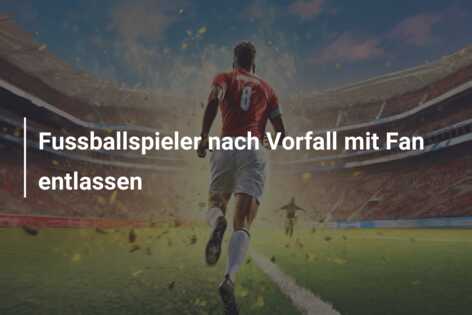 Fussballspieler nach Vorfall mit Fan entlassen