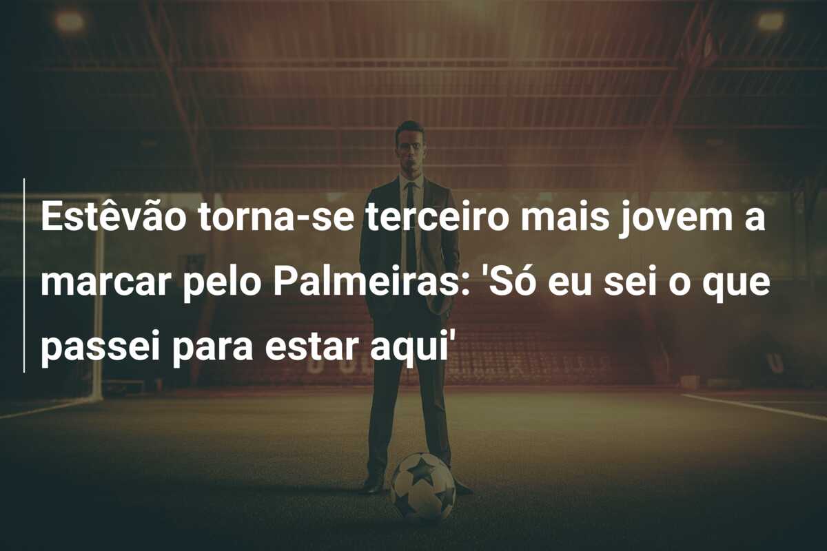 Estêvão torna-se terceiro mais jovem a marcar pelo Palmeiras: ‘Só eu sei o que passei para estar aqui’