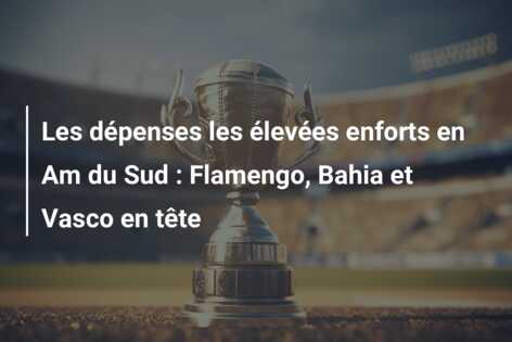 Les dépenses les élevées enforts en Am du Sud : Flamengo, Bahia et Vasco en tête