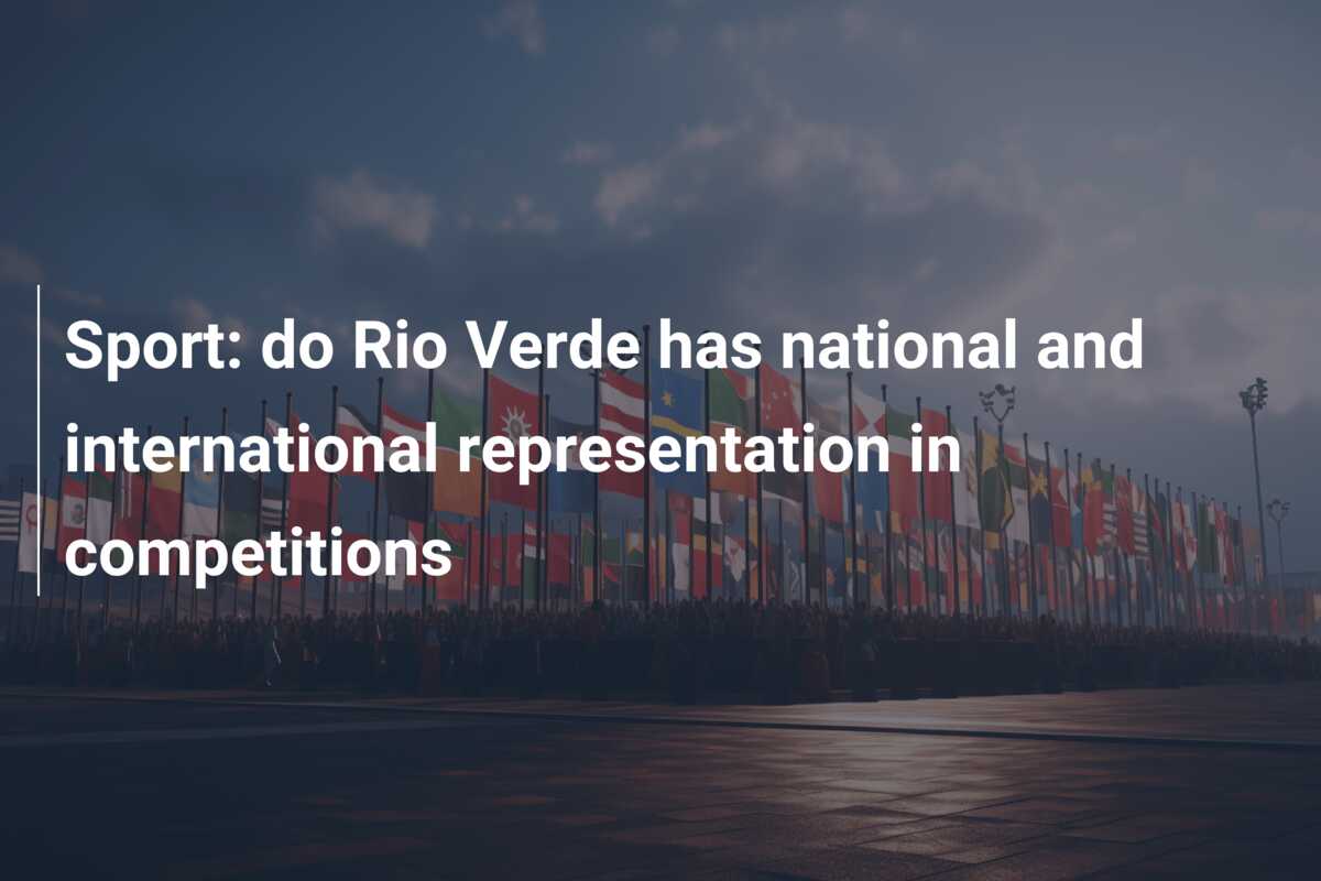 Sport: do Rio Verde has national and international representation in competitions