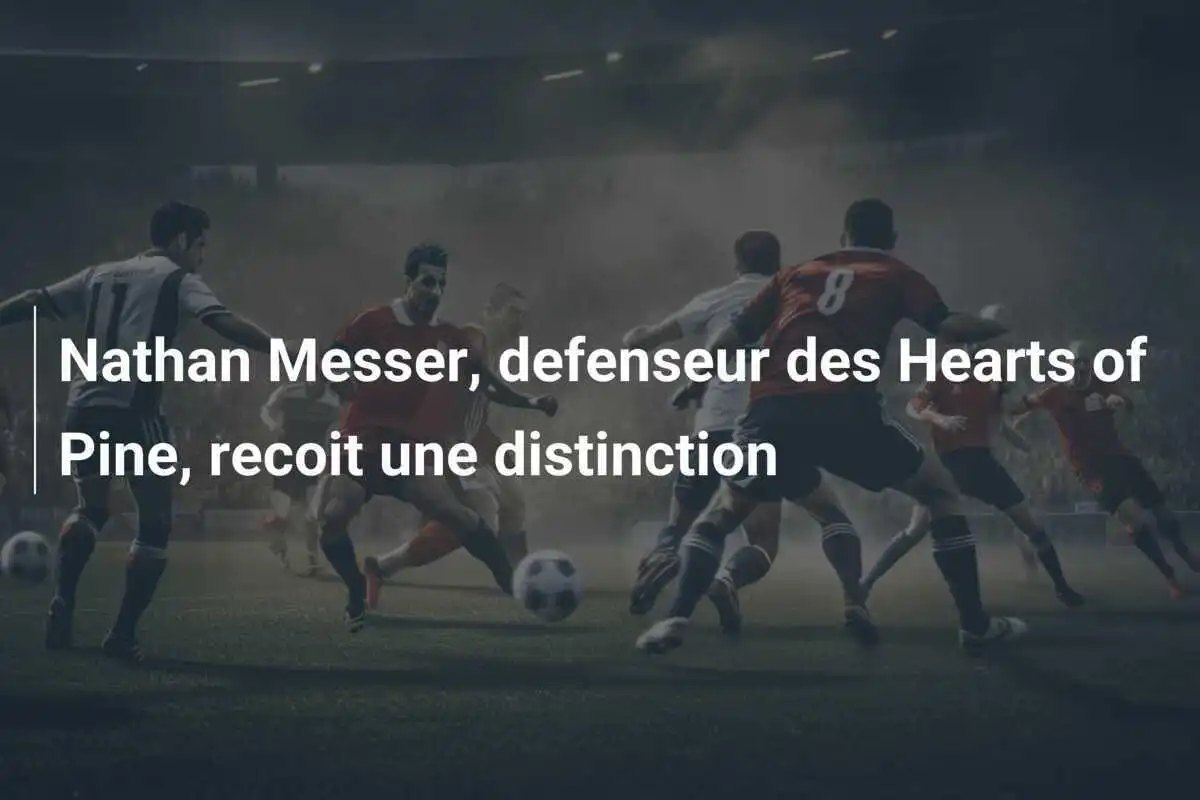 Nathan Messer, defenseur des Hearts of Pine, recoit une distinction