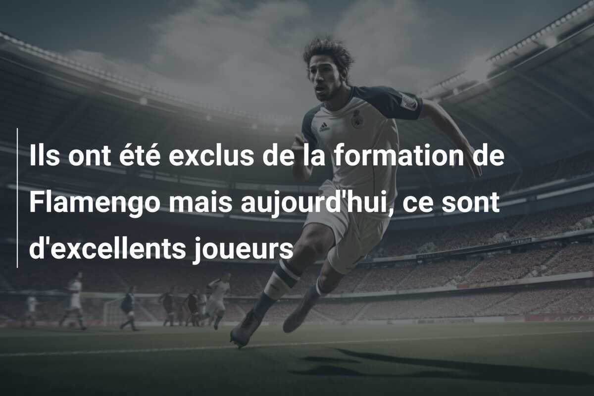 Ils ont été exclus de la formation de Flamengo mais aujourd'hui, ce sont d'excellents joueurs