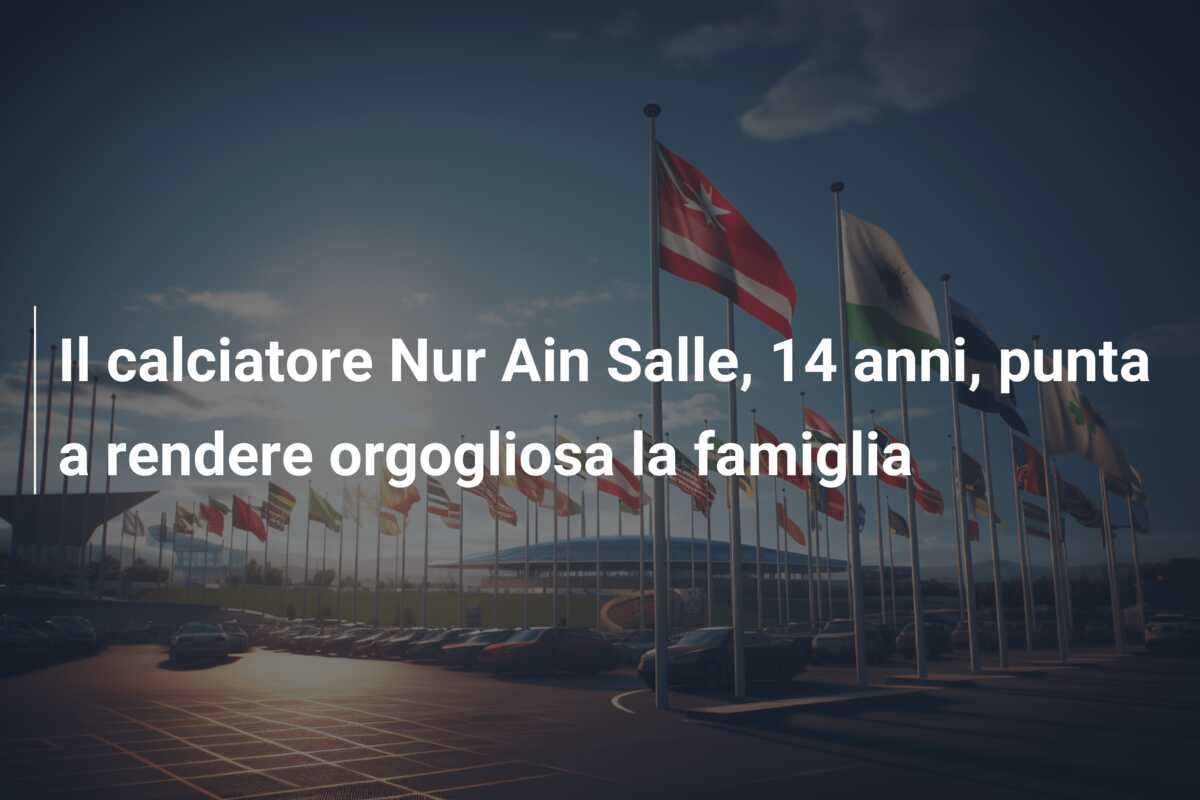 Il calciatore Nur Ain Salle, 14 anni, punta a rendere orgogliosa la famiglia