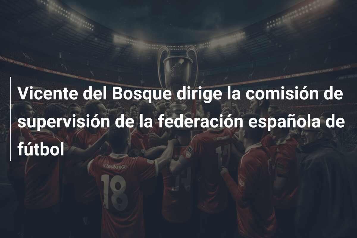 Vicente del Bosque dirige la comisión de supervisión de la federación española de fútbol