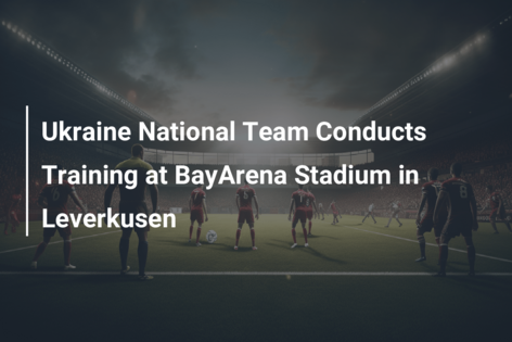 Oekraïens nationaal team traint in BayArena-stadion in Leverkusen