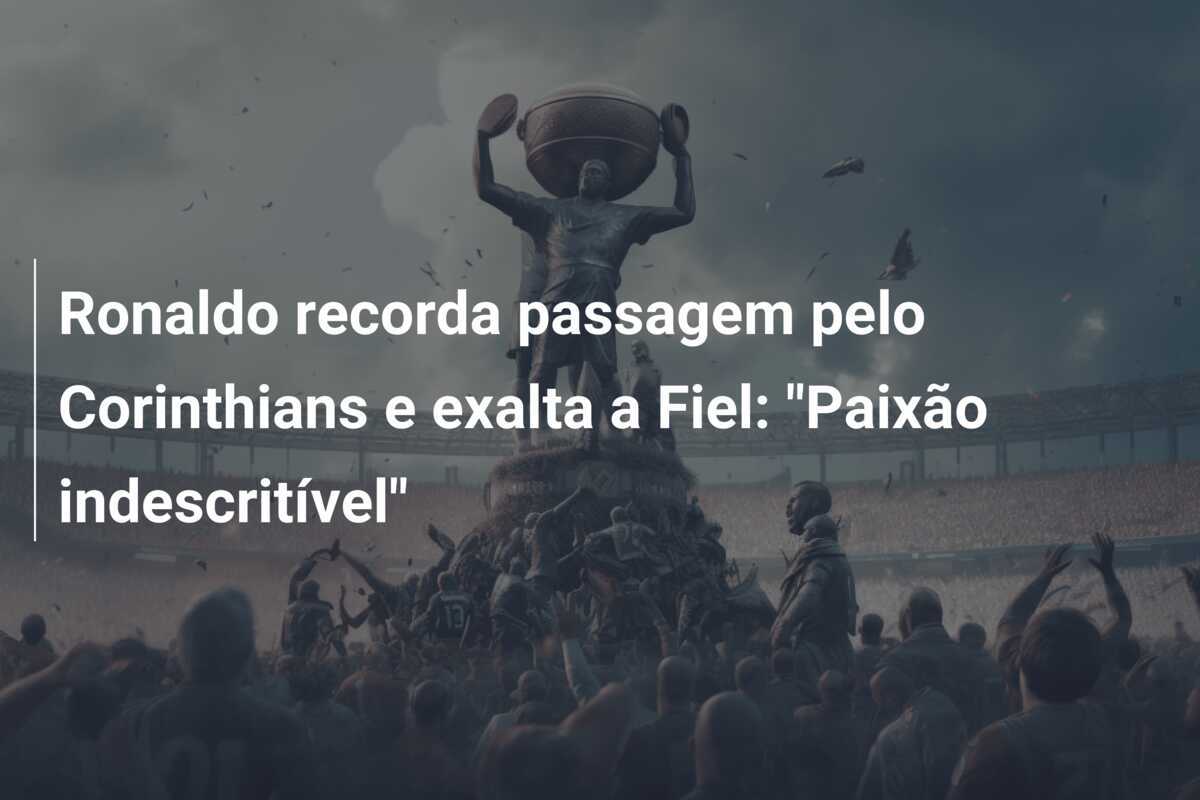 Ronaldo recorda passagem pelo Corinthians e exalta a Fiel: "Paixão indescritível"