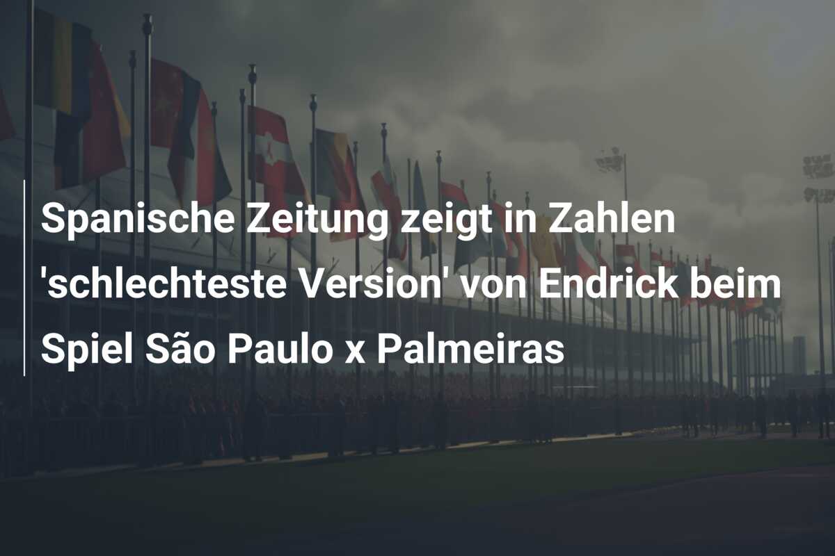 Spanische Zeitung zeigt in Zahlen ‘schlechteste Version’ von Endrick beim Spiel São Paulo x Palmeiras