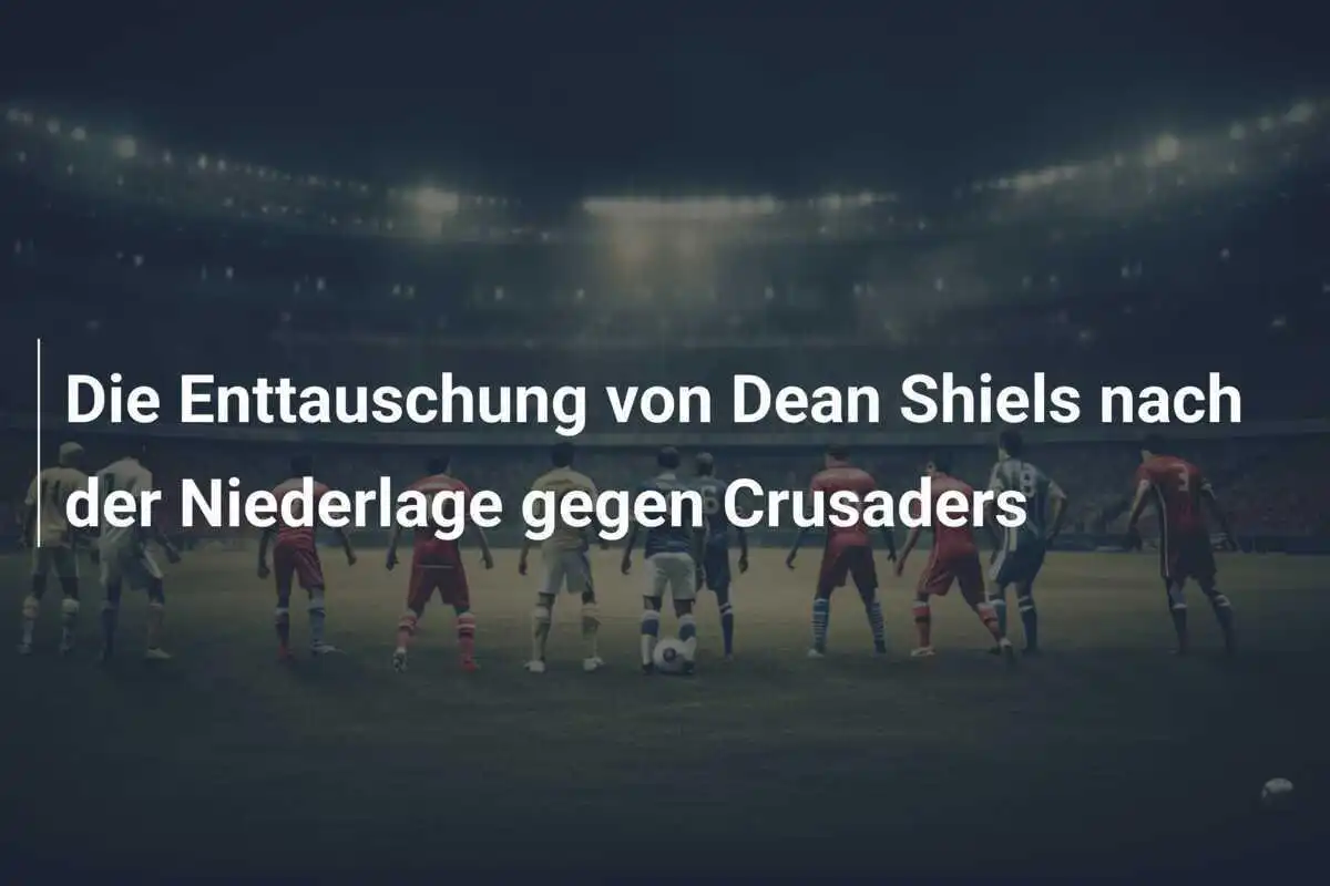 Die Enttauschung von Dean Shiels nach der Niederlage gegen Crusaders