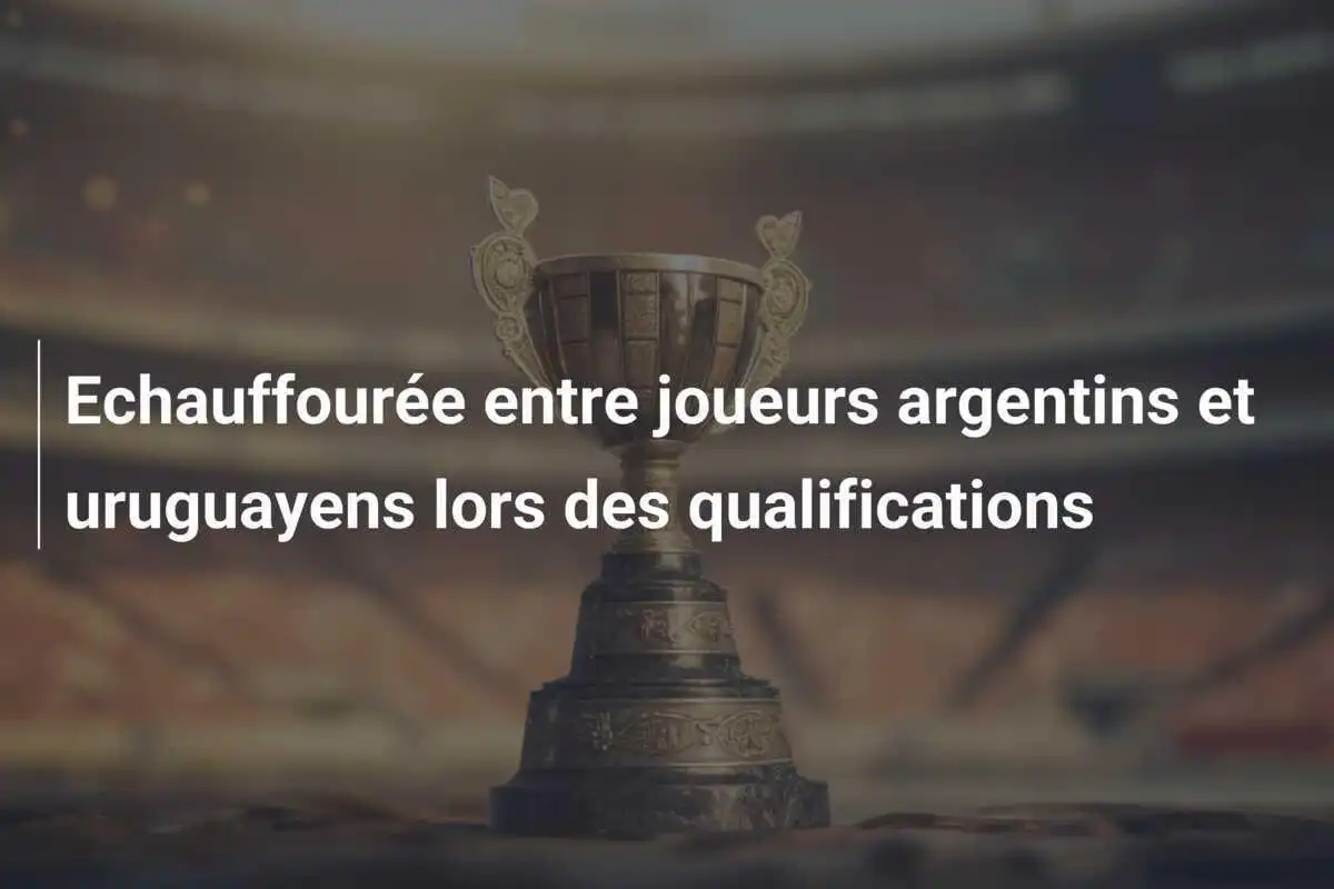 Echauffourée entre joueurs argentins et uruguayens lors des qualifications