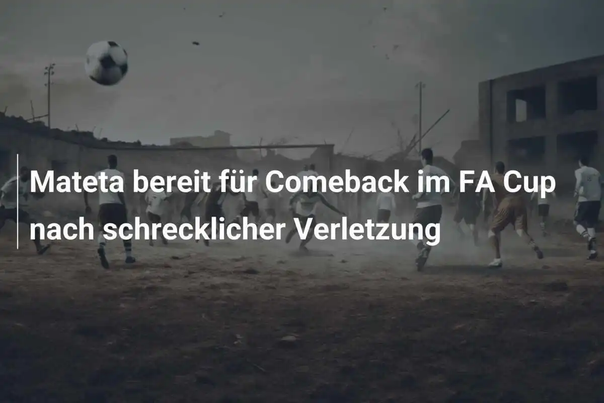Mateta bereit für Comeback im FA Cup nach schrecklicher Verletzung