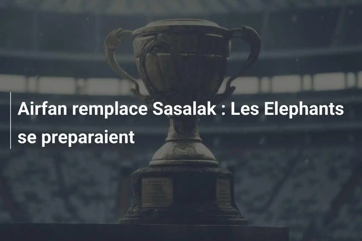 Airfan remplace Sasalak : Les Elephants se preparaient