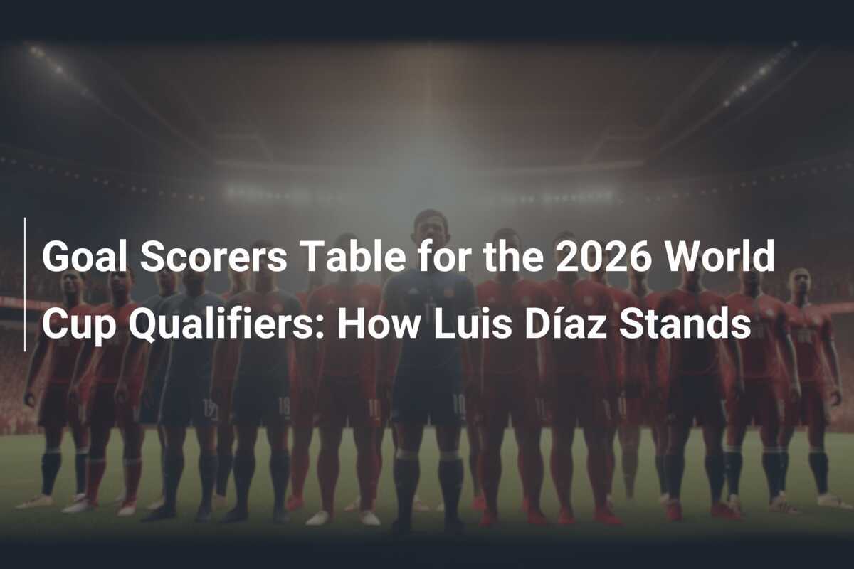 Tabla de Goleadores para las Eliminatorias de la Copa Mundial 2026 Así