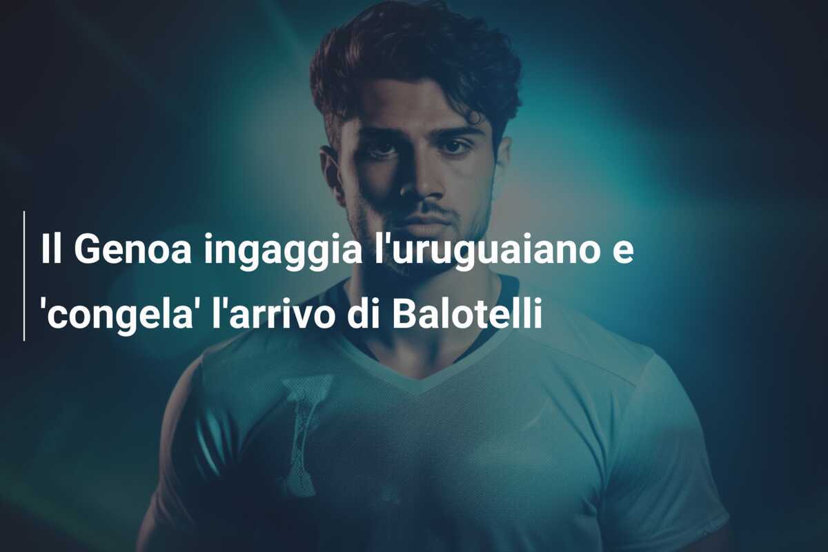 Il Genoa ingaggia l'uruguaiano e 'congela' l'arrivo di Balotelli