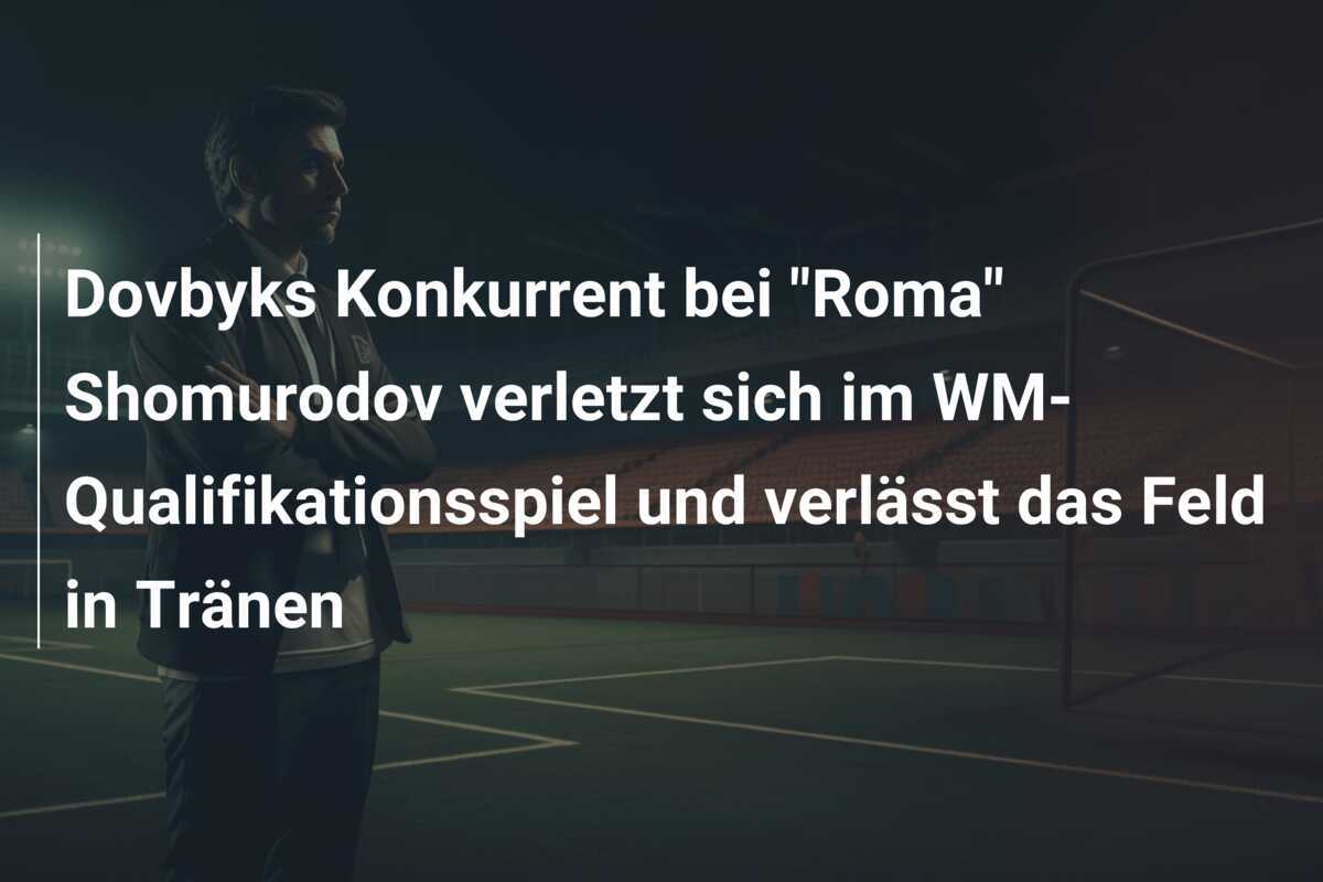 Dovbyks Konkurrent bei "Roma" Shomurodov verletzt sich im WM-Qualifikationsspiel und verlässt das Feld in Tränen