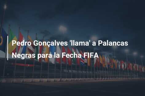 Pedro Gonçalves ‘llama’ a Palancas Negras para la Fecha FIFA